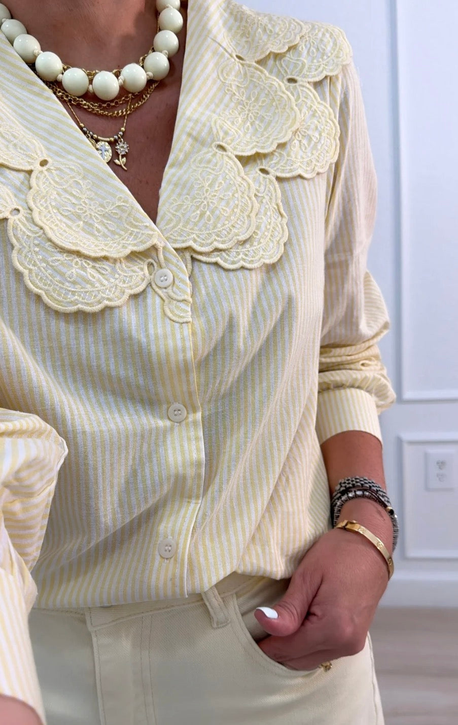 Butter yellow blouse