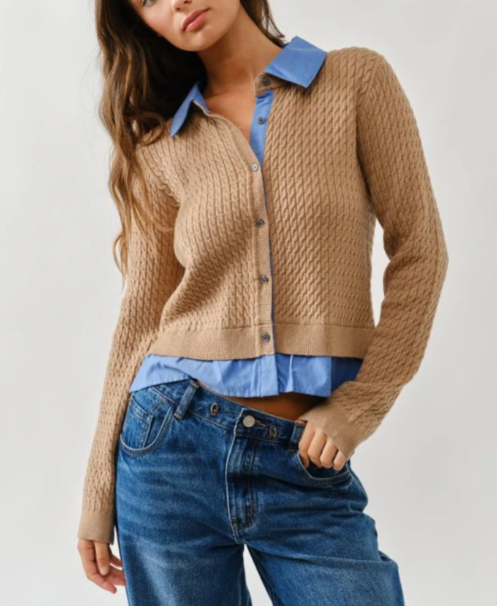 Sweater denim beige