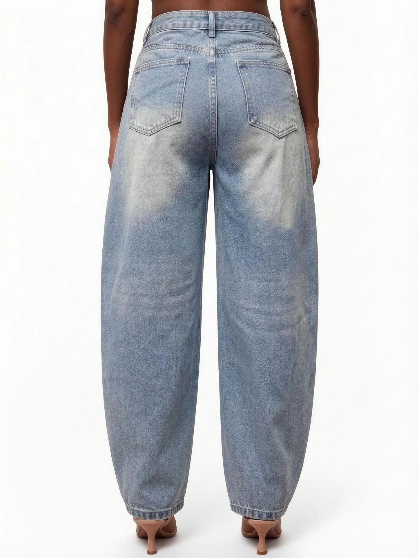 Denim barrel jean