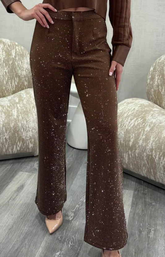 Pants  brown shiny