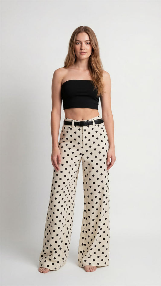 Dots black pants
