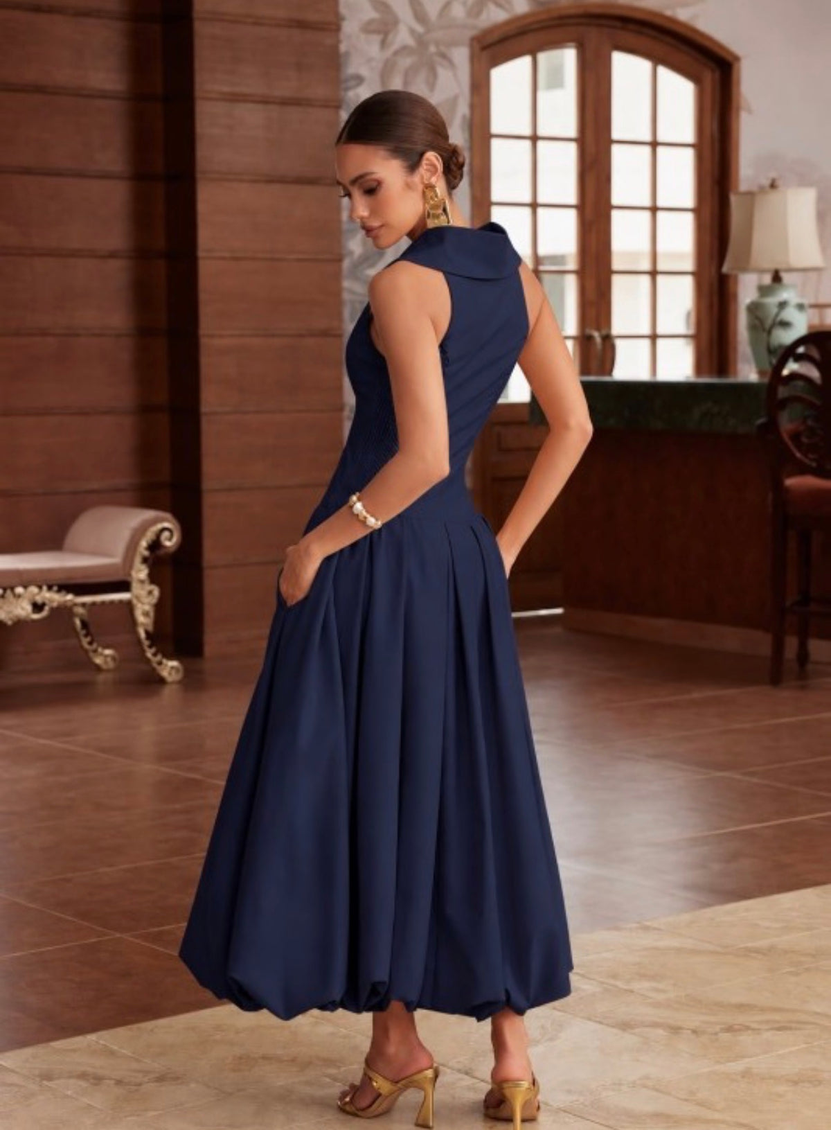 Bubble navy dress