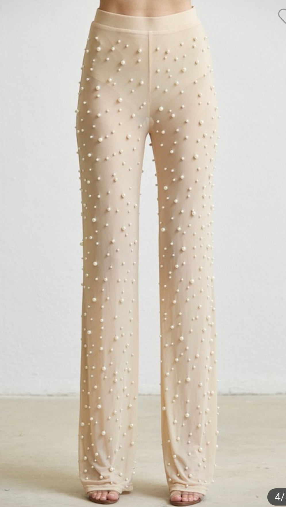 Set beige perlas