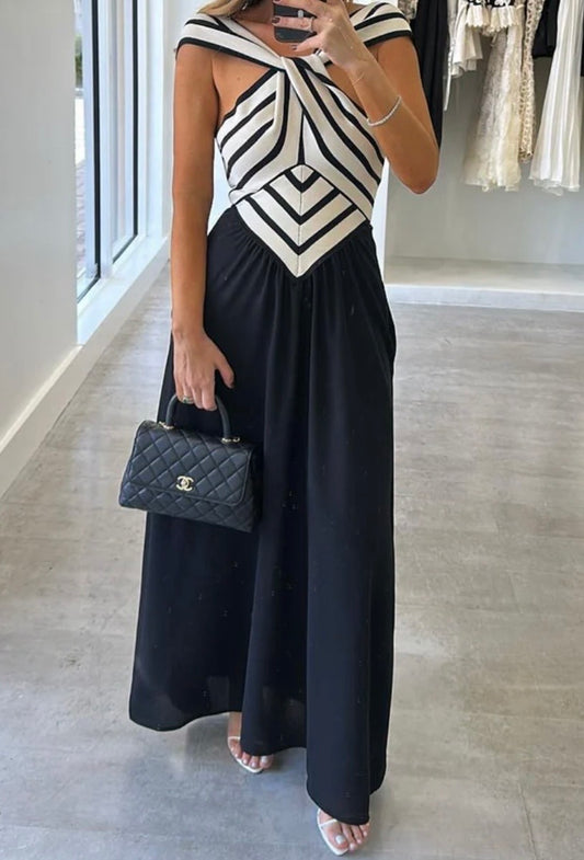 Maxi dress B&W