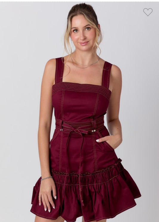 Dress midi burgundy