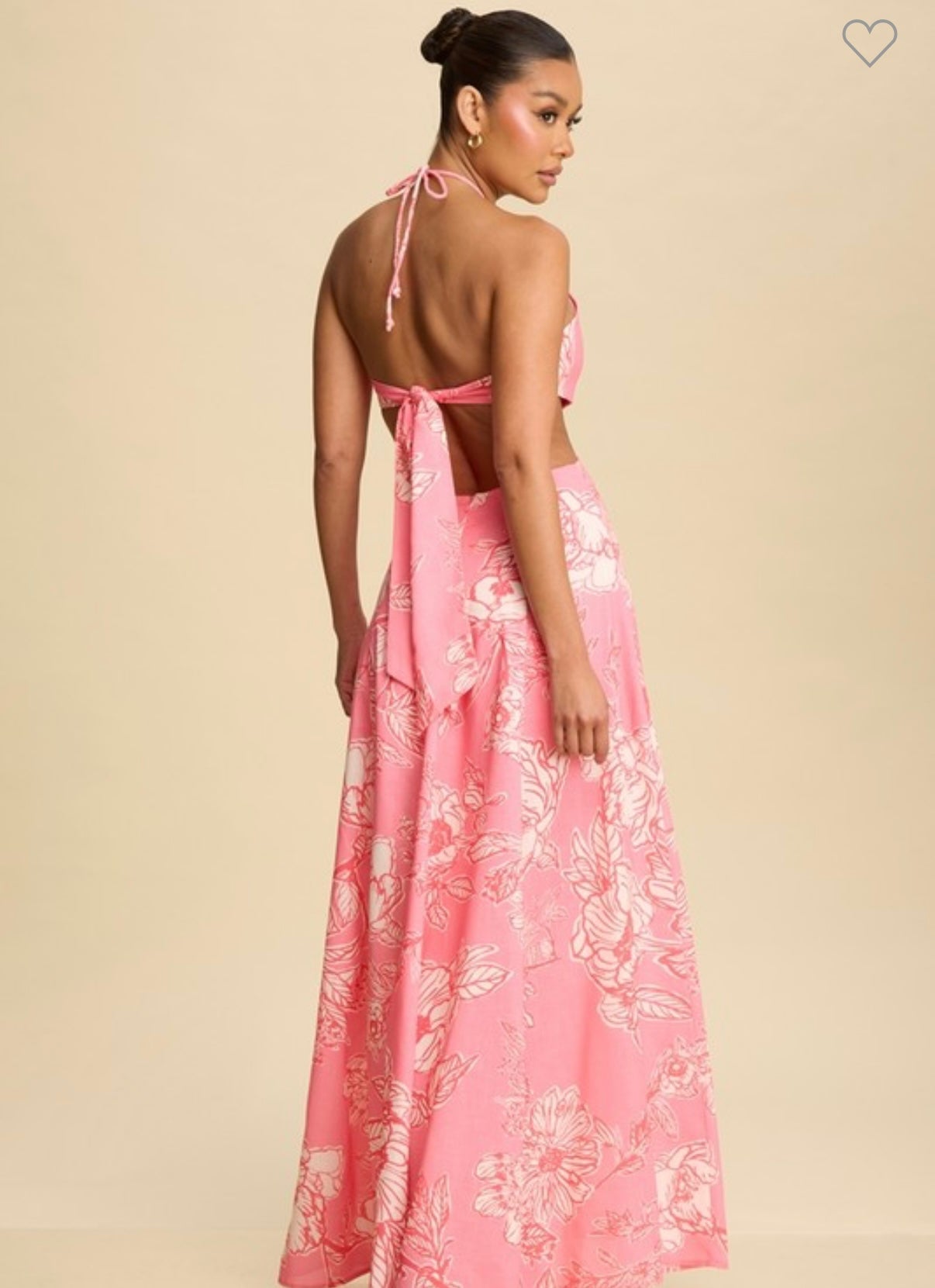 Pink floral dress