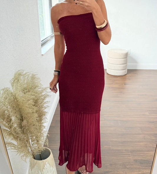 Burgundy dress