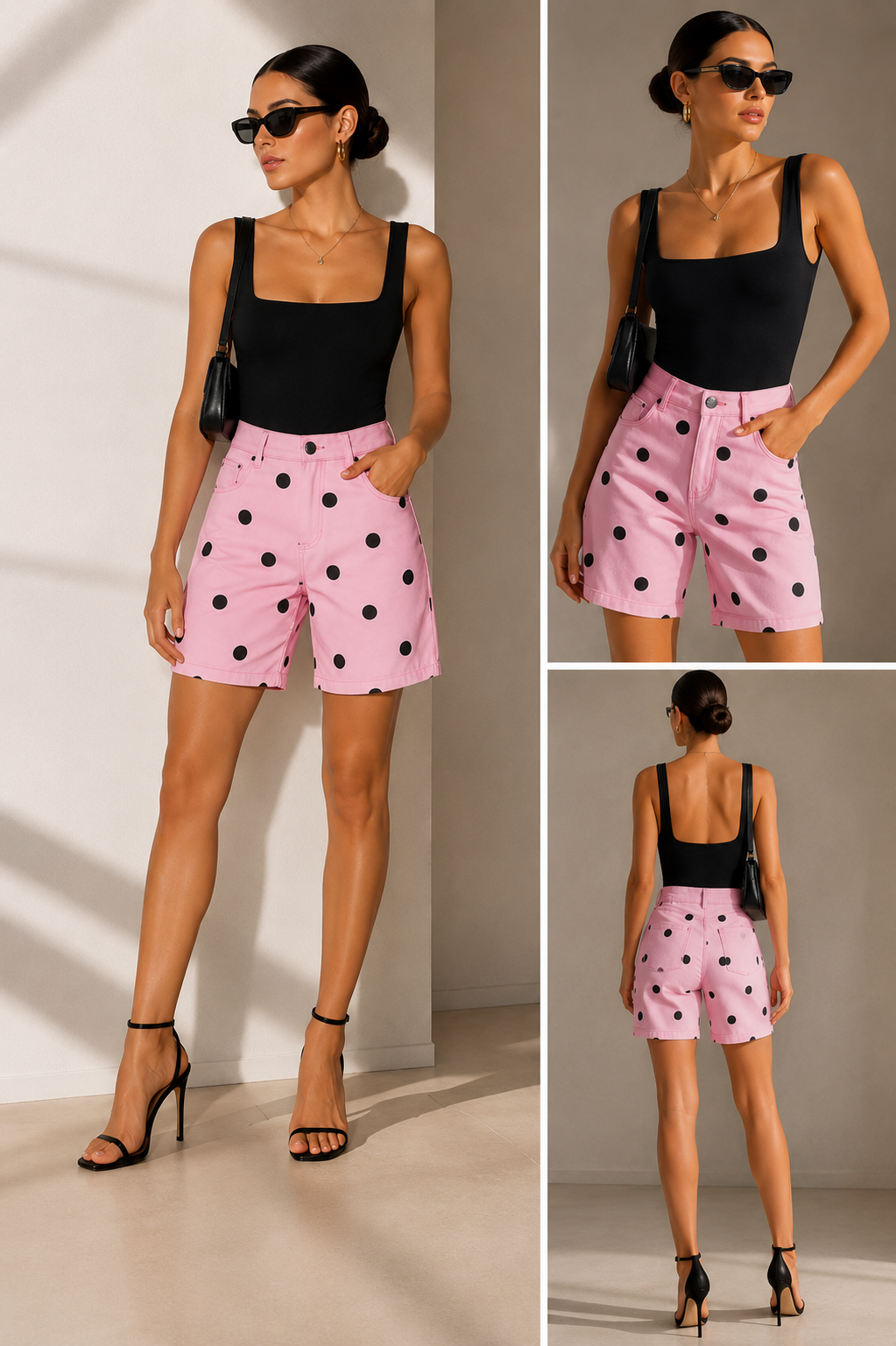 Short dots pink and brown