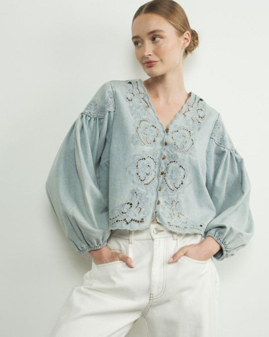 AQUA BLOUSE