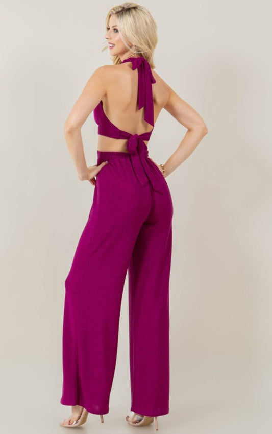 MAGENTA JUMPSUIT