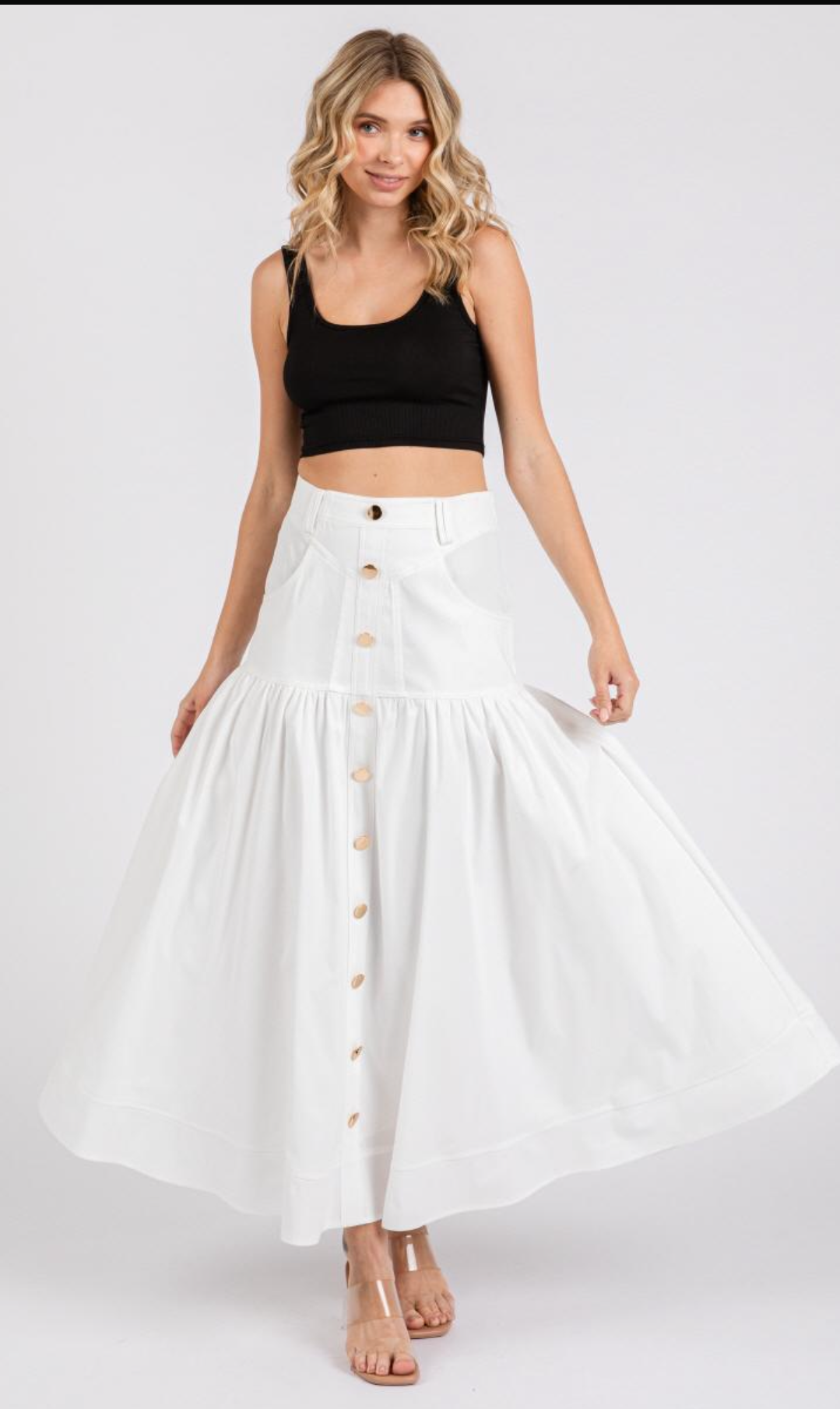 Maxi skirt white
