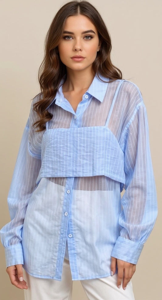 Blouse baby blue